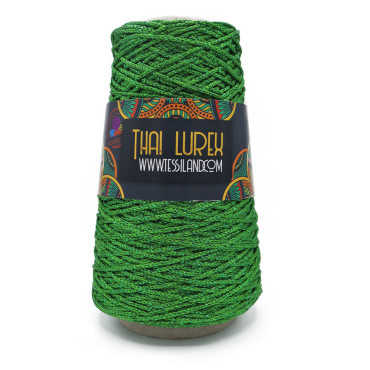 Thai Lurex Originale cordino con lurex per borse 200g Verde lux