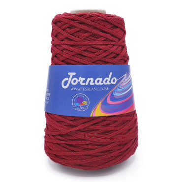 Tornado tricottino circolare opaco in misto cotone 200g Bordeaux