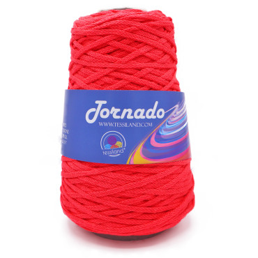 Tornado tricottino circolare opaco in misto cotone 200g Corallo