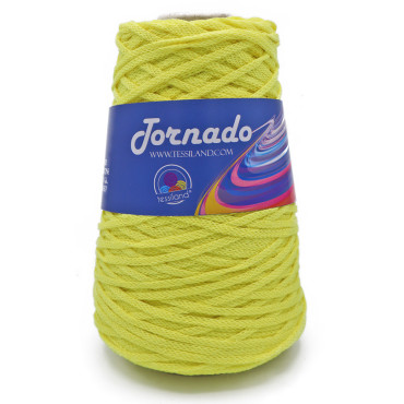 Tornado tricottino circolare opaco in misto cotone 200g Limone