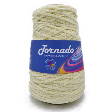 Tornado tricottino circolare opaco in misto cotone 200g Panna