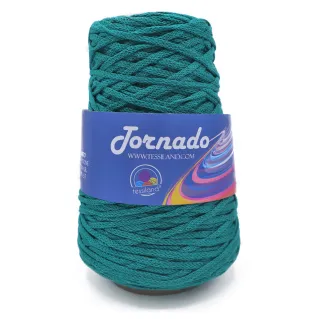 Tornado tricotin circulaire mat en mélange de coton 200g Petrolio