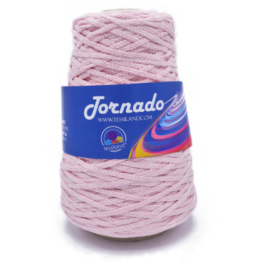 Tornado tricottino circolare opaco in misto cotone 200g Rosa