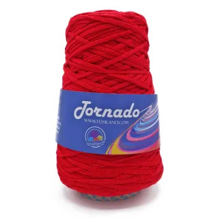 Tornado tricotin circulaire mat en mélange de coton 200g Rosso