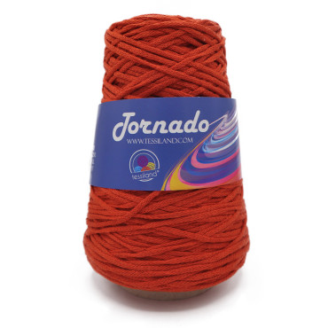 Tornado tricottino circolare opaco in misto cotone 200g Ruggine