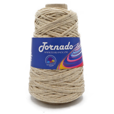 Tornado tricottino circolare opaco in misto cotone 200g Sabbia