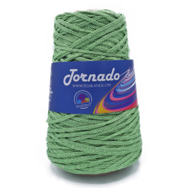 Tornado tricottino circolare opaco in misto cotone 200g Salvia