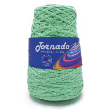 Tornado tricottino circolare opaco in misto cotone 200g Verde acqua