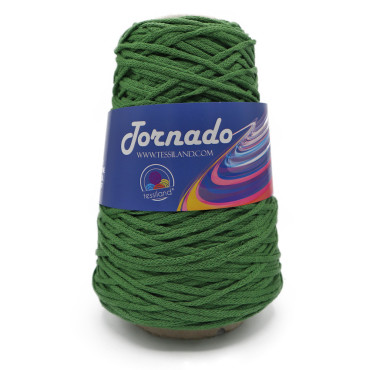 Tornado tricottino circolare opaco in misto cotone 200g Verde