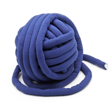 Chubby filo per arm knitting imbottito in cotone 750g Blu