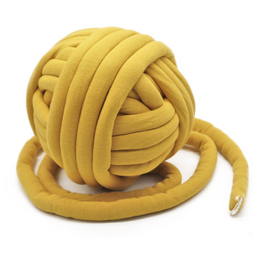 Chubby filo per arm knitting imbottito in cotone 750g Giallo