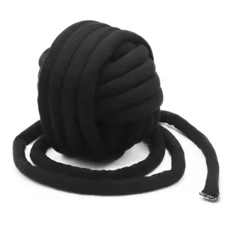 Chubby hilo para arm knitting acolchado en algodón 750g Negro