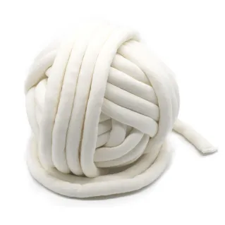 Chubby fil pour arm knitting rembourré en coton 750g Panna