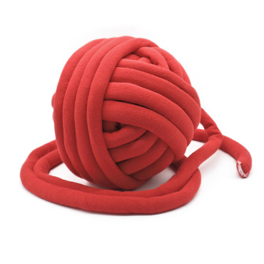 Chubby filo per arm knitting imbottito in cotone 750g Rosso