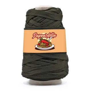 Pappardella Trapillo suave para bolsos y accesorios 200g Militare