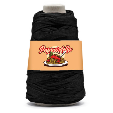 Pappardella fettuccia morbida per borse e accessori 200g Nero