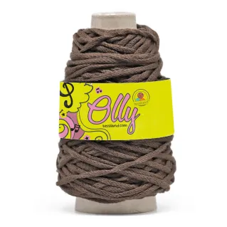 Olly cordon épais en mélange de coton circulaire mat 200g Marron