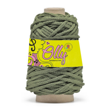 Olly cordino spesso in misto cotone circolare opaco 200g Militare