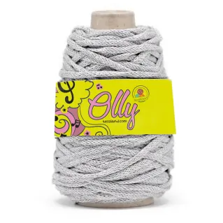 Olly thick matte round cotton-blend cord 200g Perla