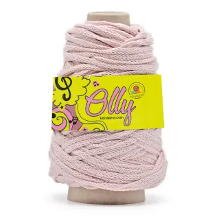 Olly cordon épais en mélange de coton circulaire mat 200g Rose