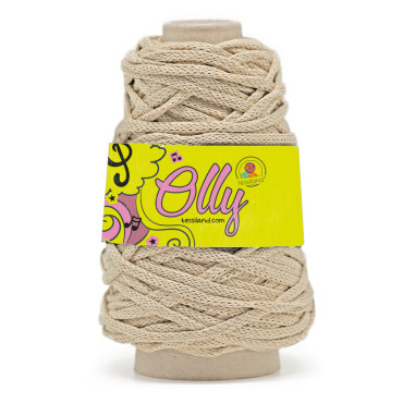 Olly cordino spesso in misto cotone circolare opaco 200g Sabbia