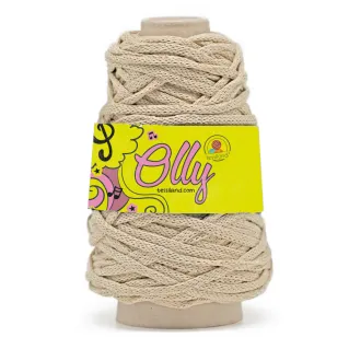 Olly thick matte round cotton-blend cord 200g Sabbia