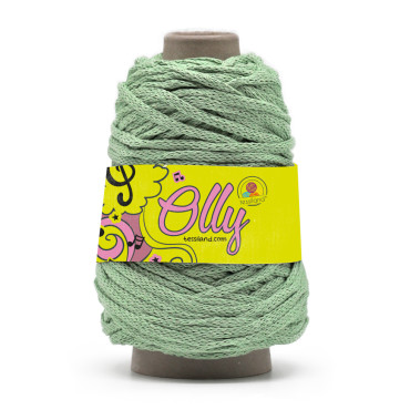 Olly cordino spesso in misto cotone circolare opaco 200g Salvia
