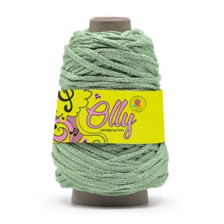 Olly thick matte round cotton-blend cord 200g Salvia
