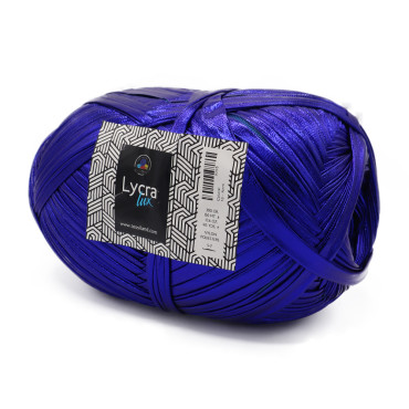 Lycra Lux fettuccia elastica effetto satinato luminoso 300g Blu