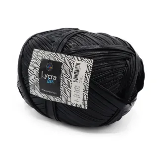 Lycra Lux elastic Ribbon with glossy satin effect 300g Nero