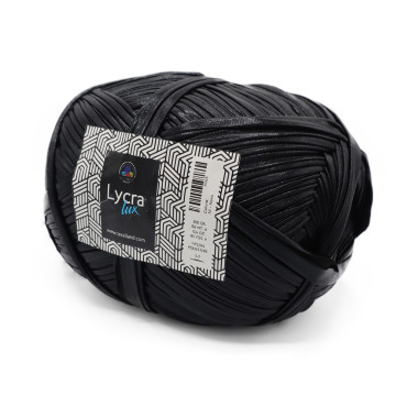 Lycra Lux fettuccia elastica effetto satinato luminoso 300g Nero