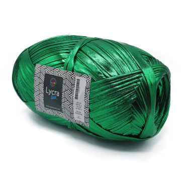 Lycra Lux fettuccia elastica effetto satinato luminoso 300g Verde