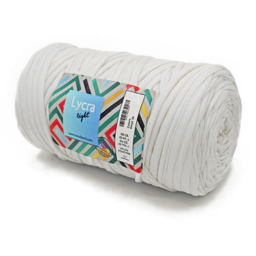 Lycra Light tinta unita fettuccia elastica leggera in bobina 300g Bianco