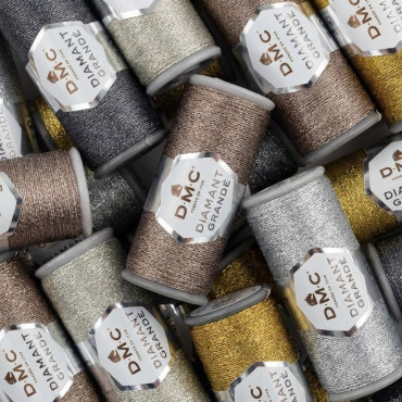 DMC Diamant Grandé – filo metallizzato per ricamo a mano e punto croce, effetto gioiello brillante