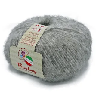 Bucley mezcla lana lurex ovillo 50g Grigio argento