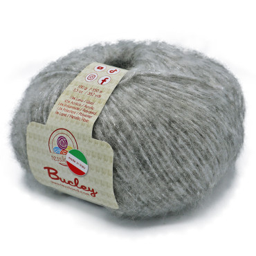 Bucley misto lana lurex gomitolo 50g Grigio argento