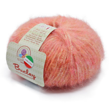 Bucley misto lana lurex gomitolo 50g Pesca oro