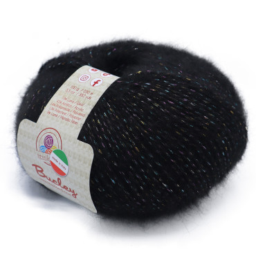 Bucley misto lana lurex gomitolo 50g Nero multi