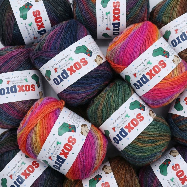 Soxpro misto lana sfumato superwash per calze gomitolo 100g