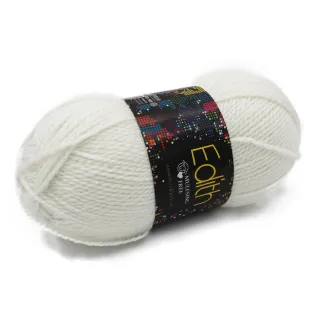 Edith mezcla de lana ovillo 100g Bianco
