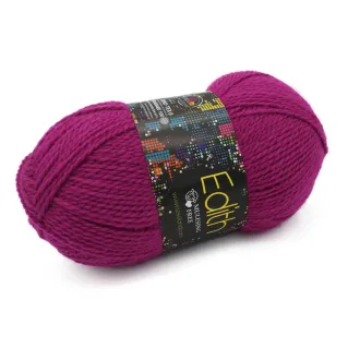 Edith mezcla de lana ovillo 100g Magenta