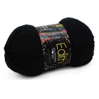 Edith mélange laine pelote 100g Nero