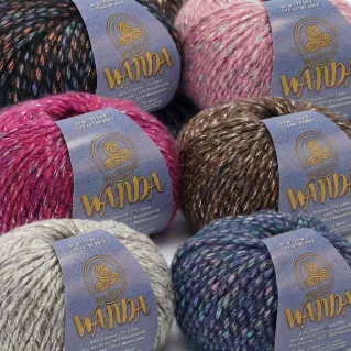 Wanda mélange laine coton viscose lurex 50g | Tessiland