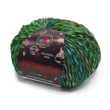 Metallica misto lana sfumata con inserto lucido gomitolo 50g Greenmix