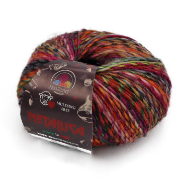 Metallica misto lana sfumata con inserto lucido gomitolo 50g Hippie