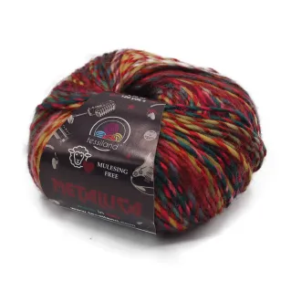 Metallica mezcla de lana degradada con inserto brillante ovillo 50g Maremagnum
