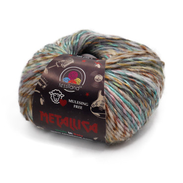Metallica misto lana sfumata con inserto lucido gomitolo 50g Moonbean