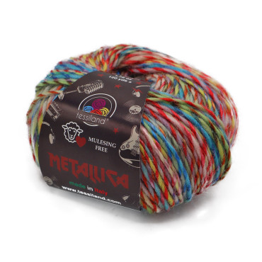 Metallica misto lana sfumata con inserto lucido gomitolo 50g Neveline