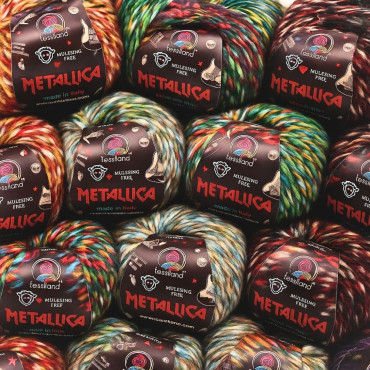 Metallica misto lana sfumata con inserto lucido gomitolo 50g