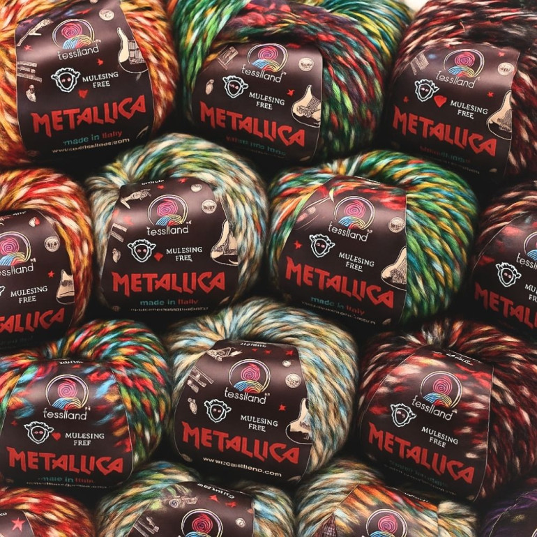 Metallica misto lana sfumata con inserto lucido gomitolo 50g